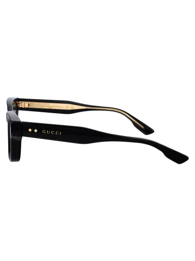 Shop Gucci Gg1533oa Glasses In 001 Black Black Transparent