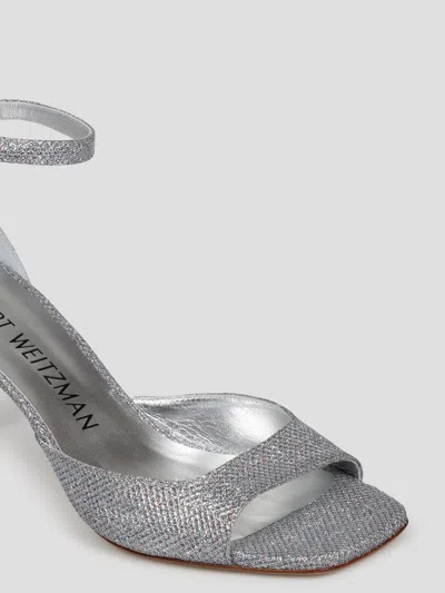 Shop Stuart Weitzman Nudistia 75 Sandal In Metallic