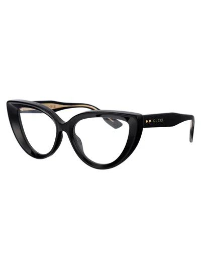 Shop Gucci Gg1530o Glasses In 001 Black Black Transparent