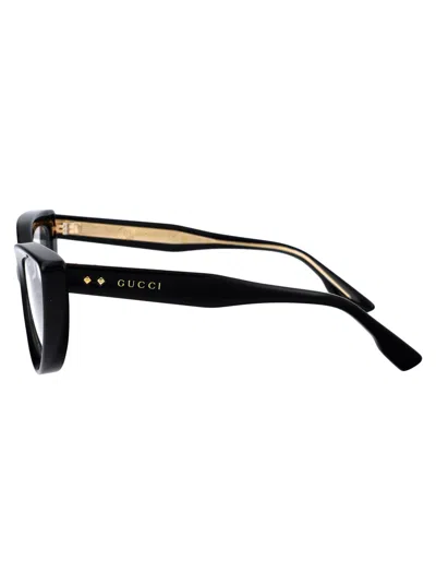 Shop Gucci Gg1530o Glasses In 001 Black Black Transparent