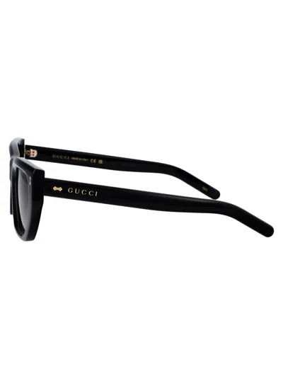 Shop Gucci Gg1520s Sunglasses In 001 Black Black Grey