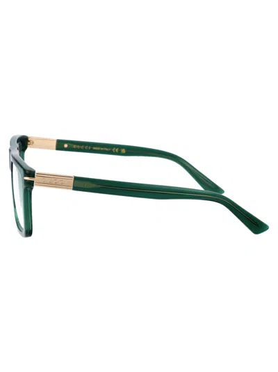 Shop Gucci Gg1504o Glasses In 003 Green Green Transparent