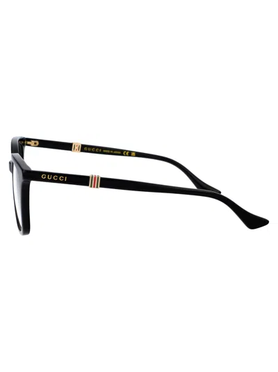 Shop Gucci Gg1497o Glasses In 005 Black Black Transparent