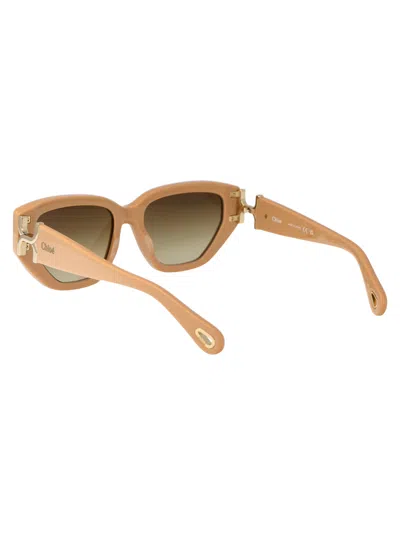 Shop Chloé Ch0235s Sunglasses In 004 Ivory Ivory Brown