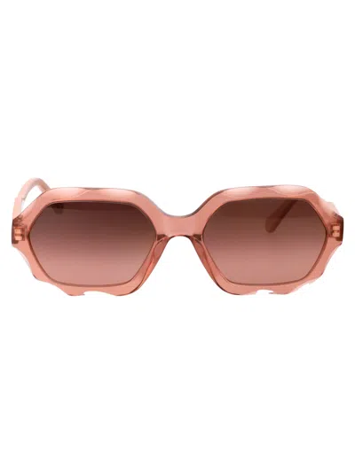 Shop Chloé Ch0227s Sunglasses In 003 Brown Pink Copper