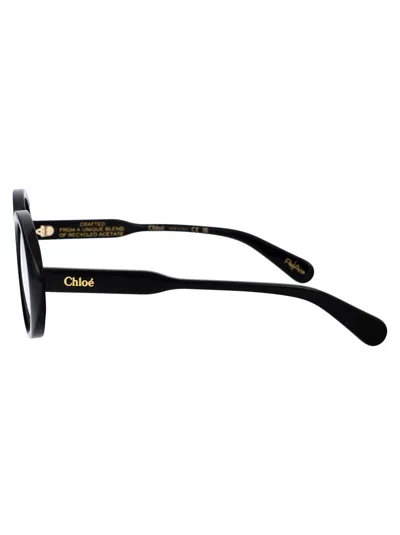 Shop Chloé Ch0221o Glasses In 001 Black Black Transparent