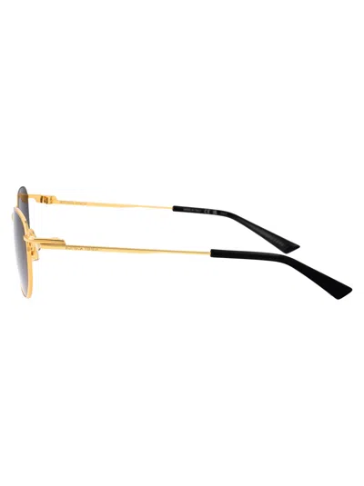 Shop Bottega Veneta Bv1301s Sunglasses In 001 Gold Gold Grey