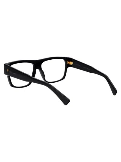 Shop Bottega Veneta Bv1290o Glasses In 001 Black Black Transparent