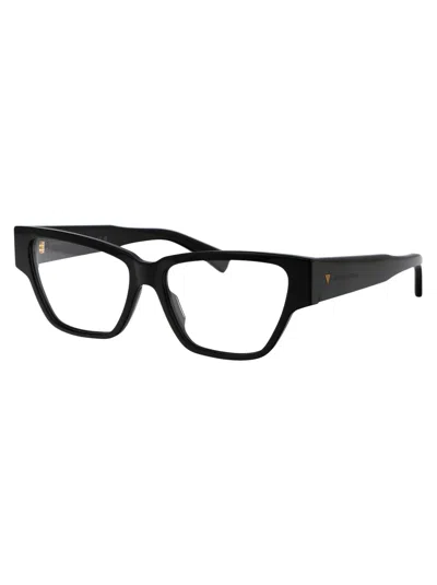 Shop Bottega Veneta Bv1288o Glasses In 001 Black Black Transparent