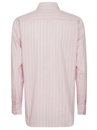 Shop Ralph Lauren Brawley Long Sleeve Button Front Shirt In Pink White Multi