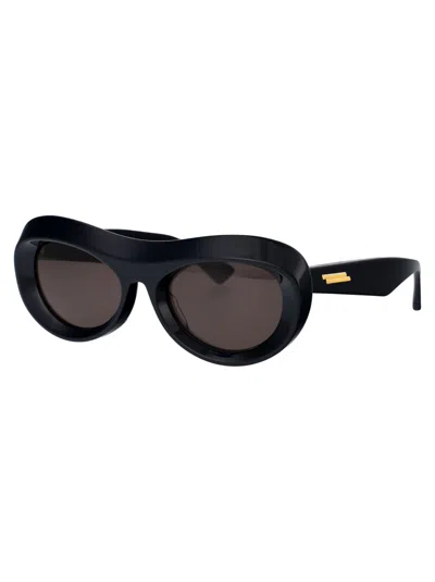 Shop Bottega Veneta Bv1284s Sunglasses In 001 Blue Blue Grey