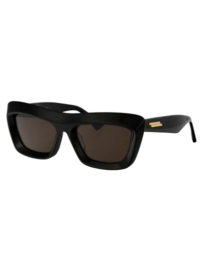 Shop Bottega Veneta Bv1283s Sunglasses In 001 Black Black Brown