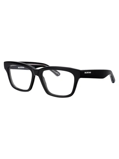 Shop Balenciaga Bb0343o Glasses In 005 Black Black Transparent
