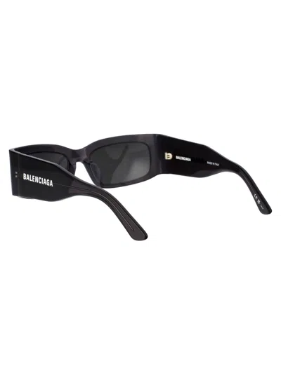 Shop Balenciaga Bb0328s Sunglasses In 003 Grey Grey Silver