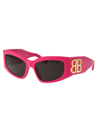 Shop Balenciaga Bb0321s Sunglasses In 006 Pink Pink Grey
