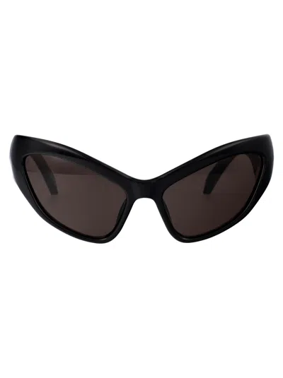 Shop Balenciaga Bb0319s Sunglasses In 001 Black Black Grey