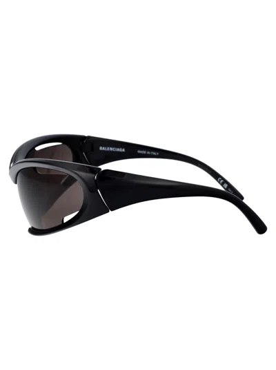 Shop Balenciaga Bb0318s Sunglasses In 001 Black Black Grey