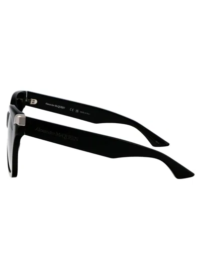 Shop Alexander Mcqueen Am0440s Sunglasses In 001 Black Black Grey