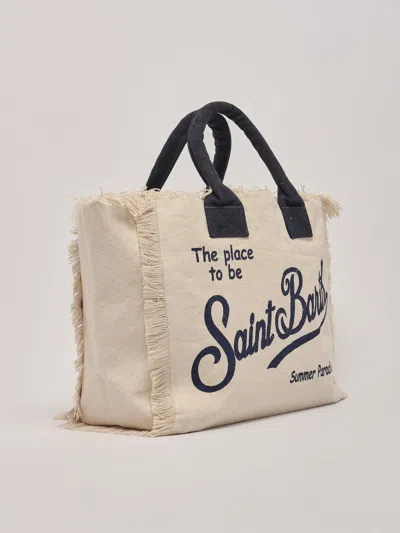 Shop Mc2 Saint Barth Vanity Shoulder Bag In Ecru