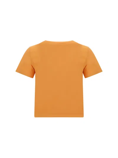 Shop Maison Kitsuné T-shirt In Sunset Orange