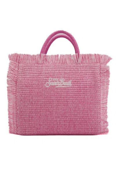 Shop Mc2 Saint Barth Colette Straw Bag In Pink Straw In Rosa