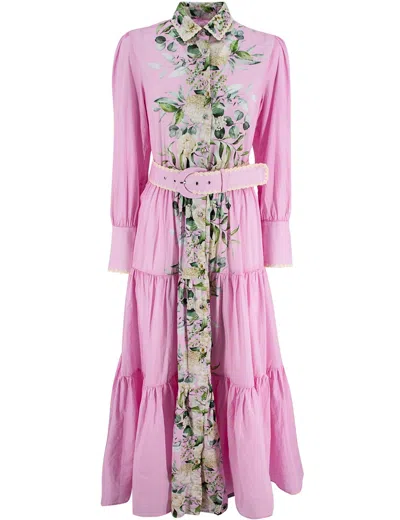 Shop Mc2 Saint Barth Dress In Cotton Flower Queen 21
