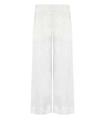 Max Mara Beachwear Esperia White Trousers In White