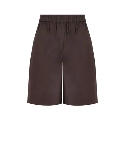 Shop Max Mara Beachwear Oliveto Brown Bermuda Shorts