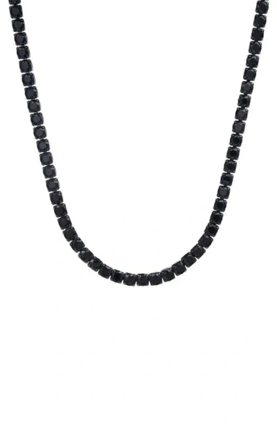 Shop Hmy Jewelry Crystal Tennis Necklace In Black