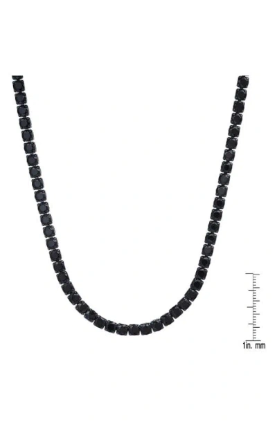 Shop Hmy Jewelry Crystal Tennis Necklace In Black