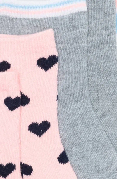 Shop Nordstrom Kids' Assorted 3-pack Quarter Socks In Hearts Stripes Pack