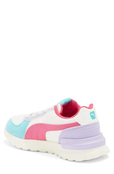 Shop Puma Graviton Ac Sneaker In Warm White- Pink-team Aqua