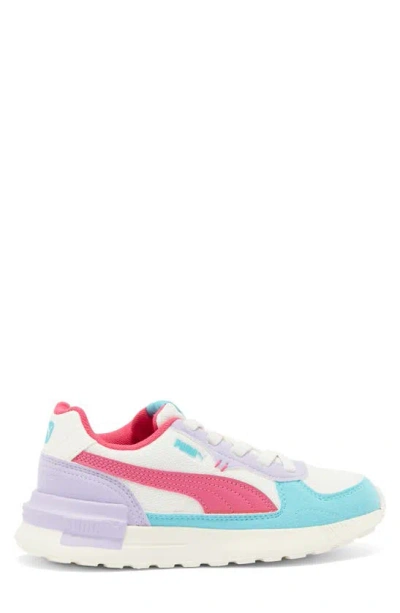 Shop Puma Graviton Ac Sneaker In Warm White- Pink-team Aqua