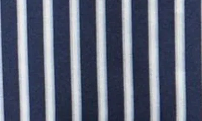 Shop Rails Pearl Stripe Silk Popover Blouse In Navy Kent Stripe