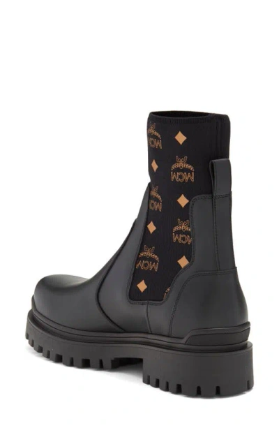 Shop Mcm Vesitos Ankle Boot In Black Cognac