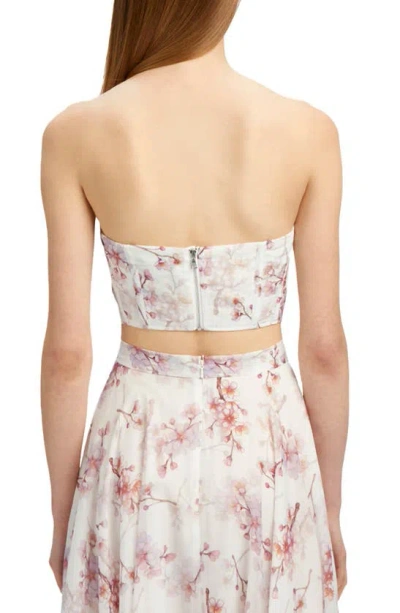 Shop Bardot Gracious Floral Strapless Corset Top In Blossom