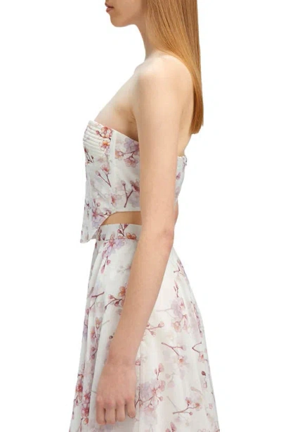 Shop Bardot Gracious Floral Strapless Corset Top In Blossom