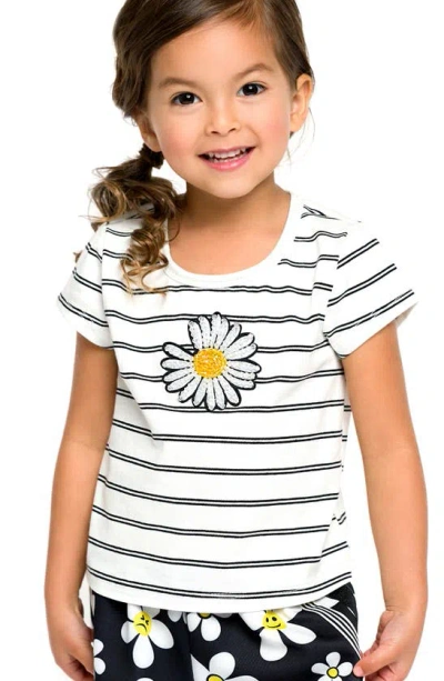 Shop Truly Me Kids' Sequin Daisy T-shirt In White Multi