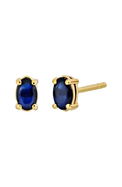Bony Levy 18k Gold El Mar Stud Earrings In 18k Yellow Gold - Sapphire