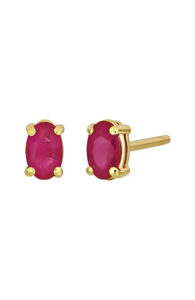 Bony Levy 18k Gold El Mar Stud Earrings In 18k Yellow Gold - Ruby