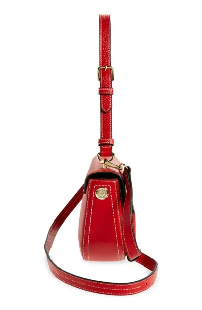 Shop Love Moschino Pebbled Shoulder Bag In Red