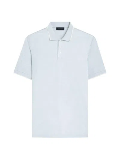 Shop Bugatchi Men's Cotton-blend Polo Shirt In Sky