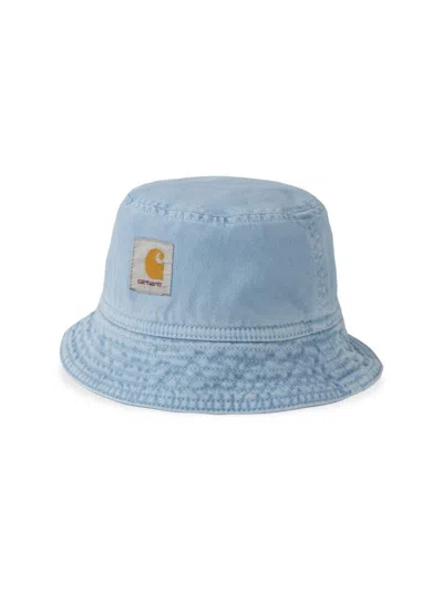 Shop Carhartt Men's Garrison Cotton Bucket Hat In Frosted Blue Stone Dyed