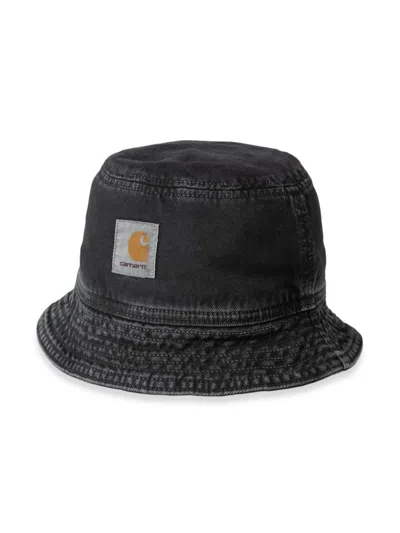 Shop Carhartt Men's Garrison Cotton Bucket Hat In Black Stone Dyed