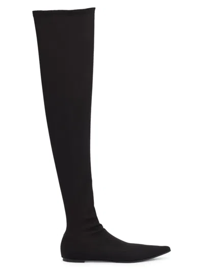 Shop Dolce & Gabbana Women's Collant Stretch Over-the-knee Boots In Black