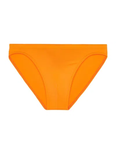 Shop Hom Men's Sea Life Swim Micro Briefs In Orange