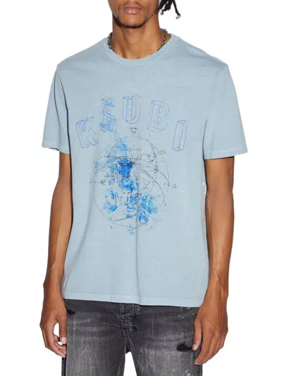 Shop Ksubi Men's Diagrams Kash Graphic Logo Cotton T-shirt In Blue