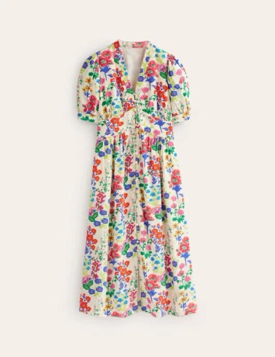 Shop Boden Elsa Midi Tea Dress Multi, Wildflower Cluster Women