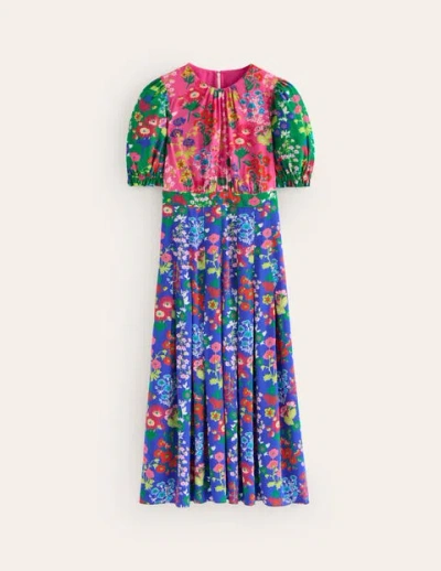 Shop Boden Liv Pleat Detail Midi Dress Cashmere Rose, Wild Paisley Women