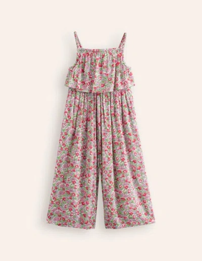 Shop Mini Boden Wide Leg Jumpsuit Bubblegum Peony Floral Girls Boden